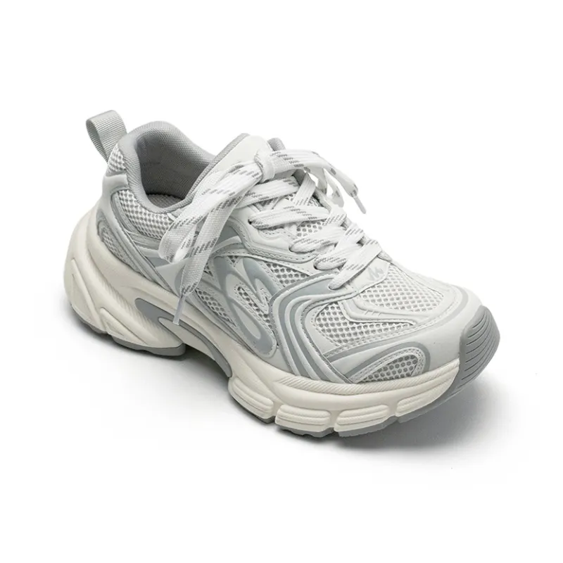 Mule Donkey Slip Resistant Low Top Chunky Sneakers Unisex Space Gray-3