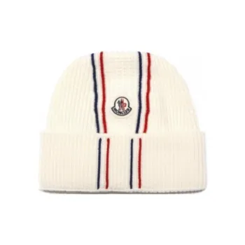 Moncler Virgin Wool Beanies Men's White