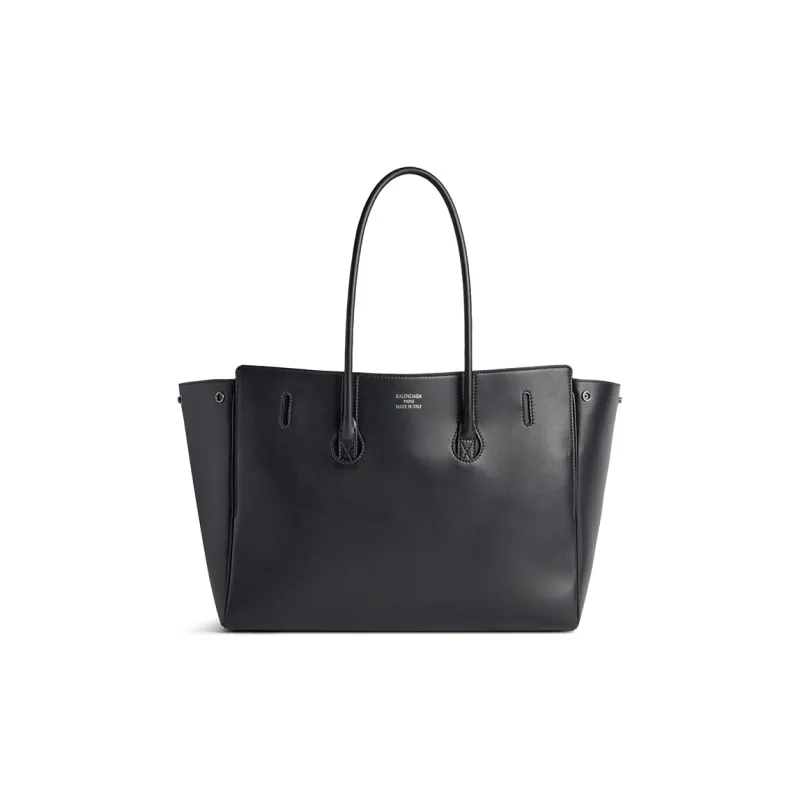 Balenciaga Bel Air Medium Carry All Bag Aged Silver Hardware Black-3