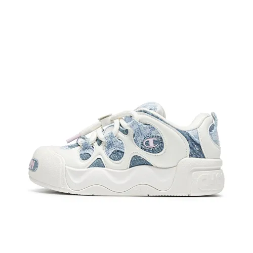 Champion Puffed Donut Low Top Skateboard Shoes Women's Light Blue