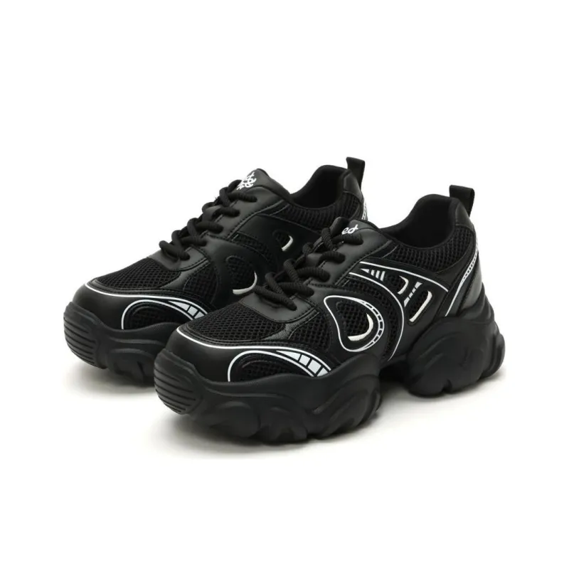 DAPHNE Cushioning, Slip Resistant, And Abrasion Resistant Low Top Chunky Sneakers Women's-9
