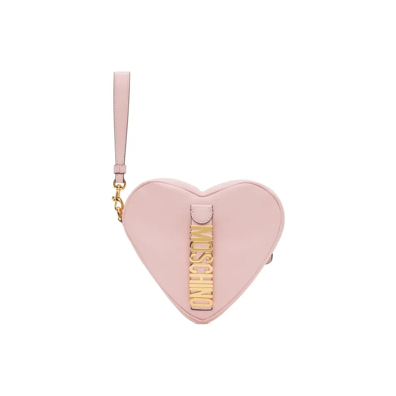 MOSCHINO Calfskin Clutch Women's Pink-0