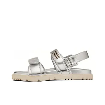 DIOR DiorAct Beach Sandals Women's Silver