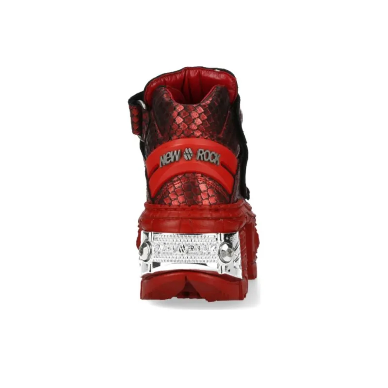 NEW ROCK High-Top Casual Shoes Unisex Red-5