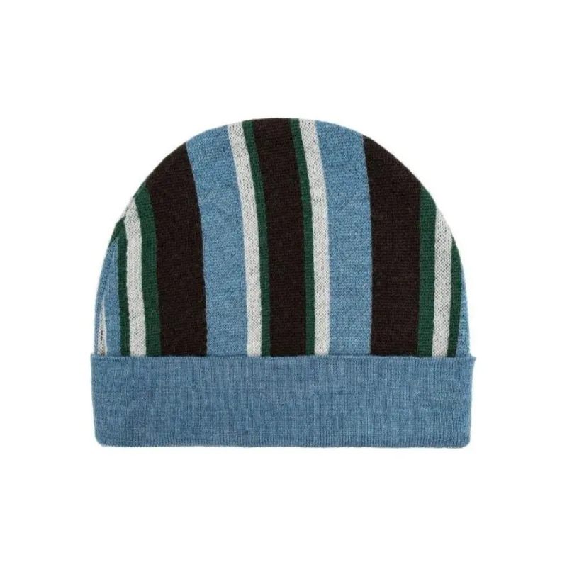 MOSCHINO Logo intarsia Striped Beanie-1