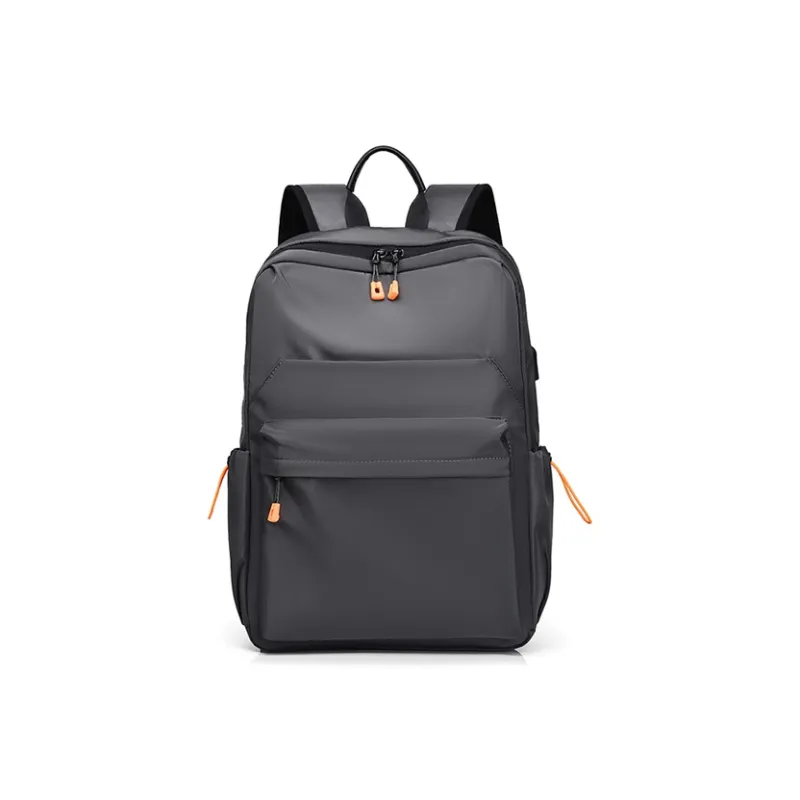 GKY Polyester Backpack Regular Men's Black/Dark Gray-12