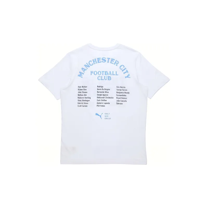 PUMA Manchester City Football Club T Shirt Men's White-1