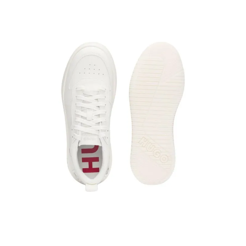 HUGO BOSS La Marca En Relieve Low-Top Skateboard Shoes Women's White-4