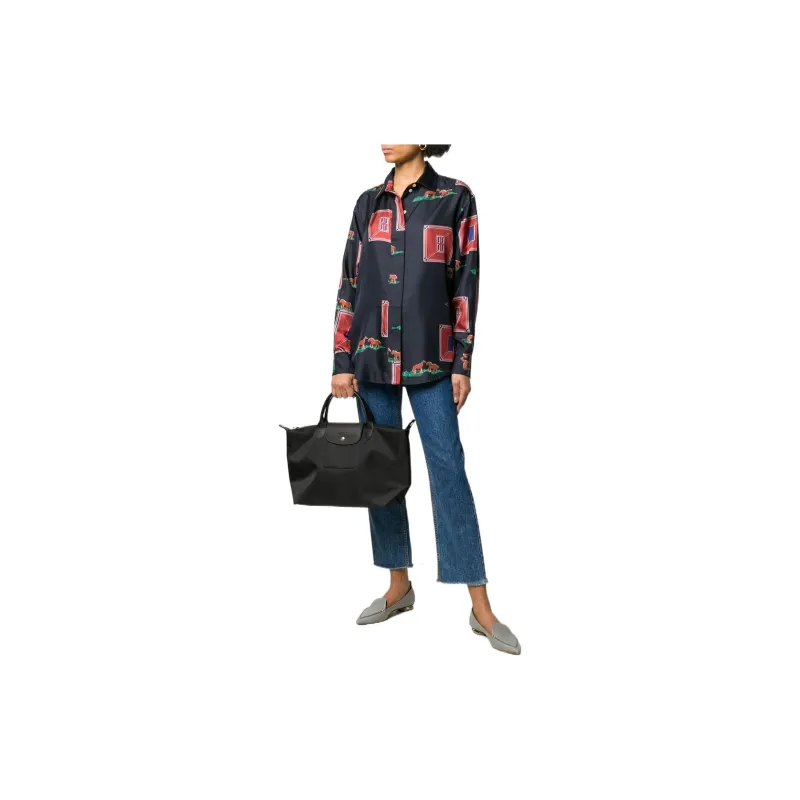 LONGCHAMP Le Pliage Néo Fabric Dumpling Bag Portable Crossbody Bag Shoulder Bag Large Size Women's Black-4