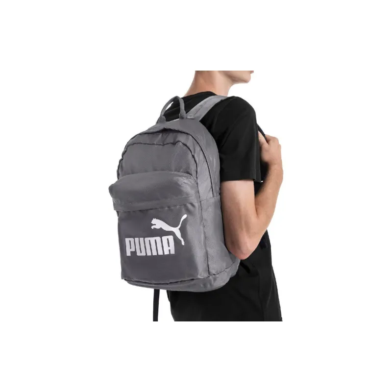 PUMA Nylon Fabric Backpack Regular Unisex Gray-4
