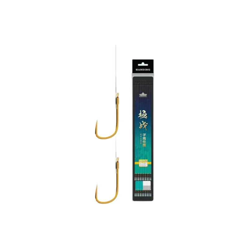 Handing Fish Hook High Carbon Steel Fishing Rod For Multiple Fish Species Barbed Hook 10 Pairs/Board-4