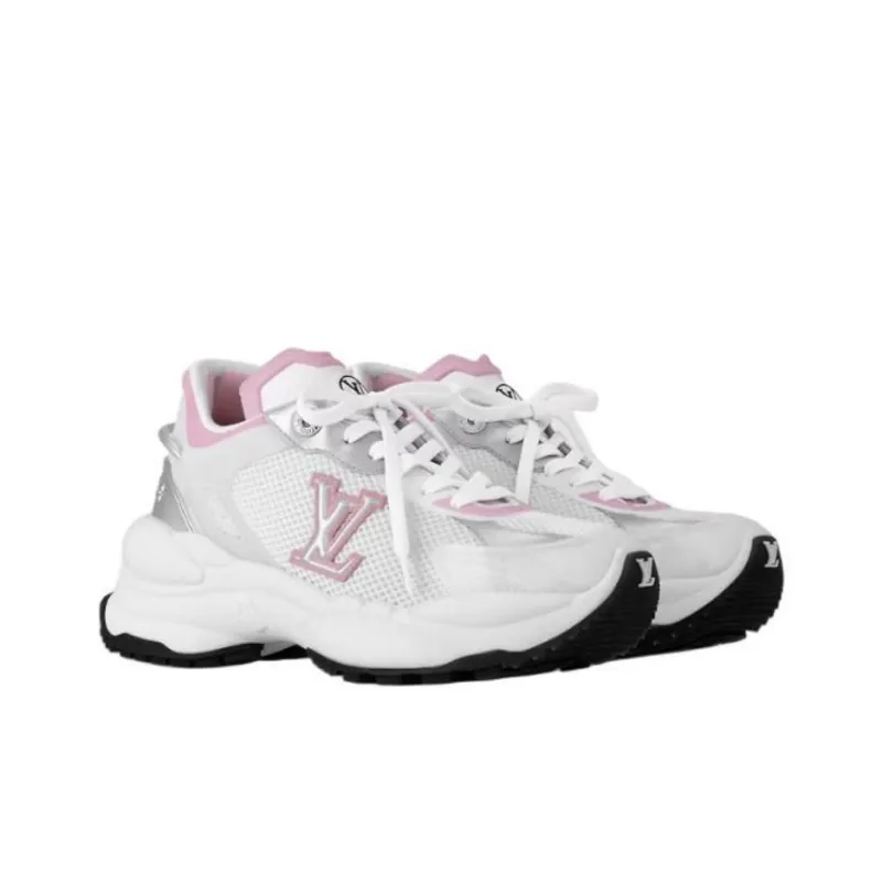 LOUIS VUITTON Run 55 Low Top Sports Casual Shoes Women's White Pink-2
