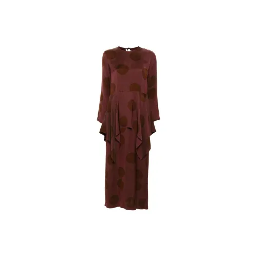 UMA WANG Long-Sleeved Dresses Women's Burgundy