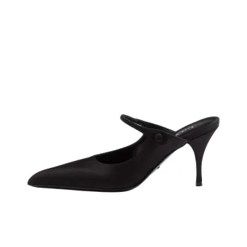 PRADA Pointed Satin Mules