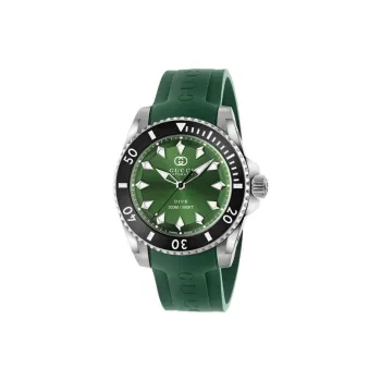 GUCCI Wrist Watch Automatic Mechanical Movement Rubber Strap 40mm Green Dial Men's Watches