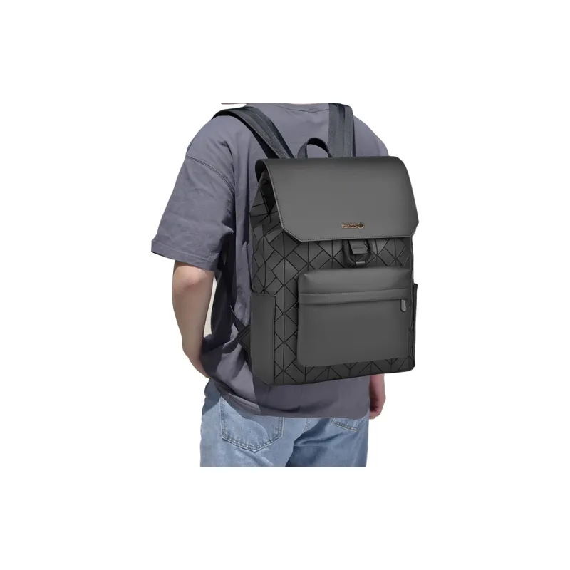 COTECi PU Backpack Regular Unisex Black/Gray/Dazzling Color-11