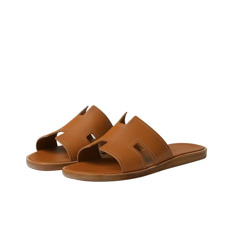 HERMES Izmir Slip Resistant Slide Slippers Men's Brown-3