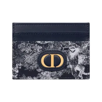 DIOR 30 Montaigne Jacquard Card Holder Women's Blue