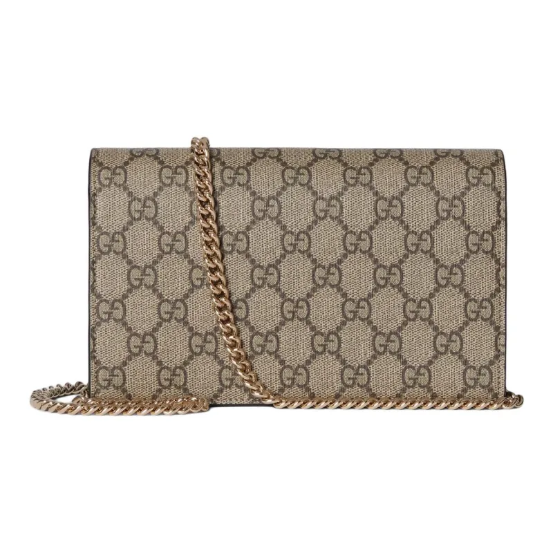 GUCCI GG Marmont Supreme Canvas With Leather Trim Shoulder Bag, Crossbody Bag, Wallet Women's Ebony & Light Purple-3