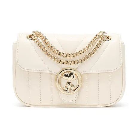 SNOOPY PU Small Square Bag Shoulder Bag Regular Women's Ecru-0