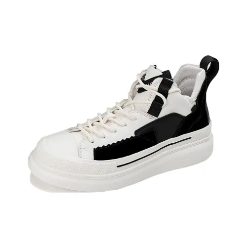 NAUTICA Skateboard Shoes Men Mid-Top White/Black