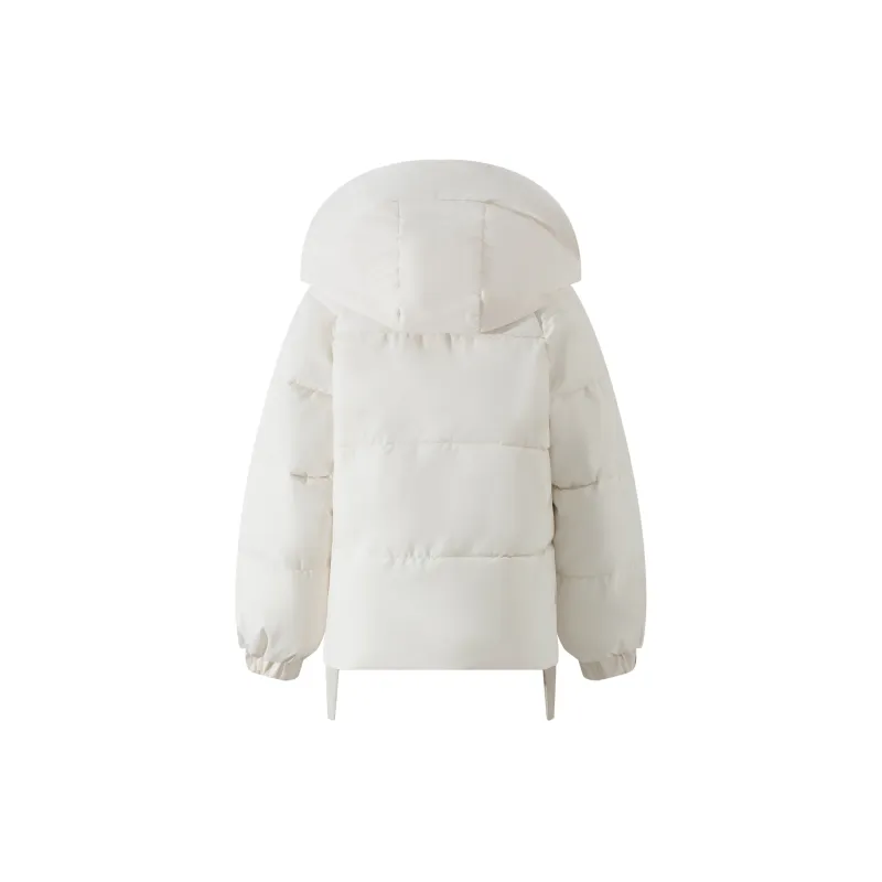 TURN UP Puffer Jacket Women's Ecru-1