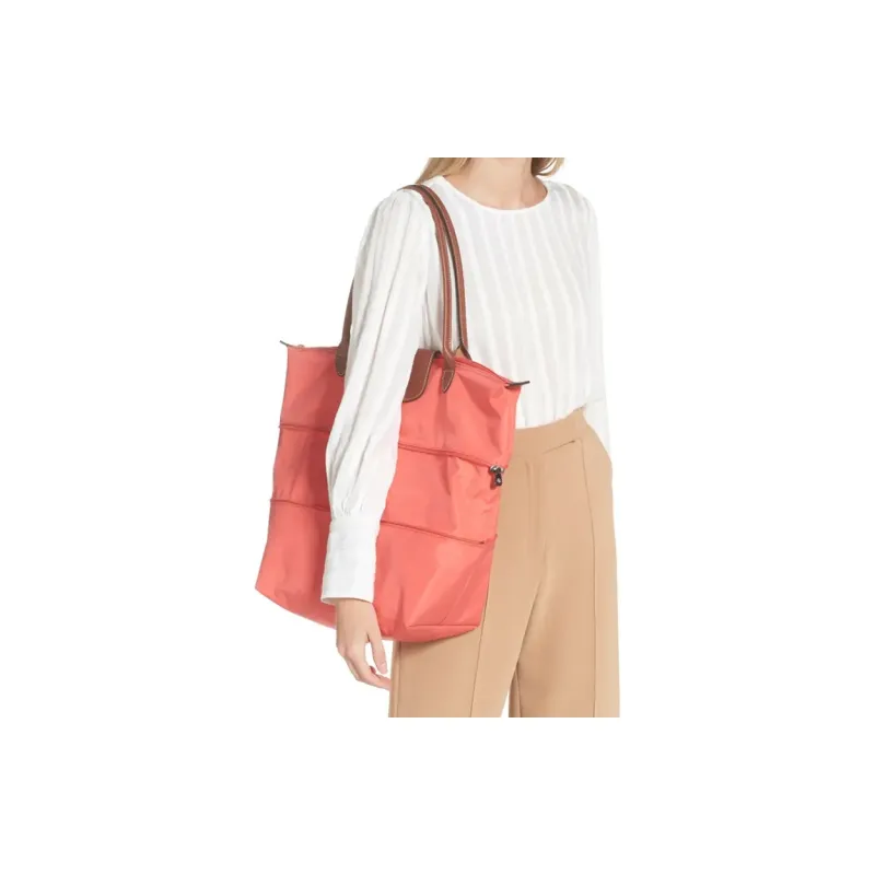 LONGCHAMP Le Pliage Water-Resistant Nylon Tote Bag Shopping Bag Handbag Shoulder Bag Unisex Pomegranate Red-7