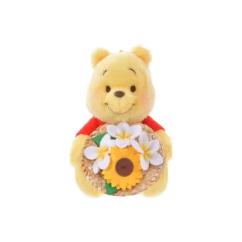 Disney Tokyo Disney Winnie The Pooh Toy Keychain/Straw Hat Keychain Dolls Plush Pendant 14cm Height