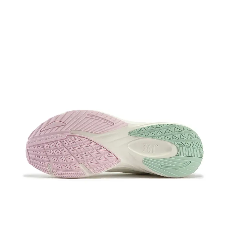 361° Speed Breathable Low-Top Running Shoes Women's Feather White Brook Green-4