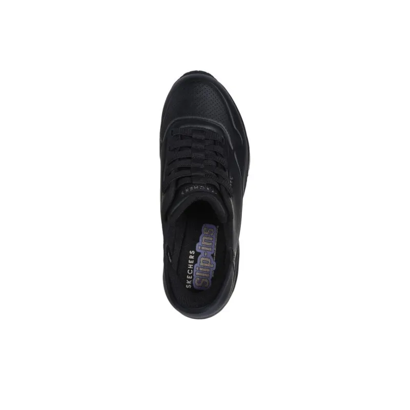 Skechers Uno Anti Slip Wear Resistant Low Top Casual Shoes Women's Black-3