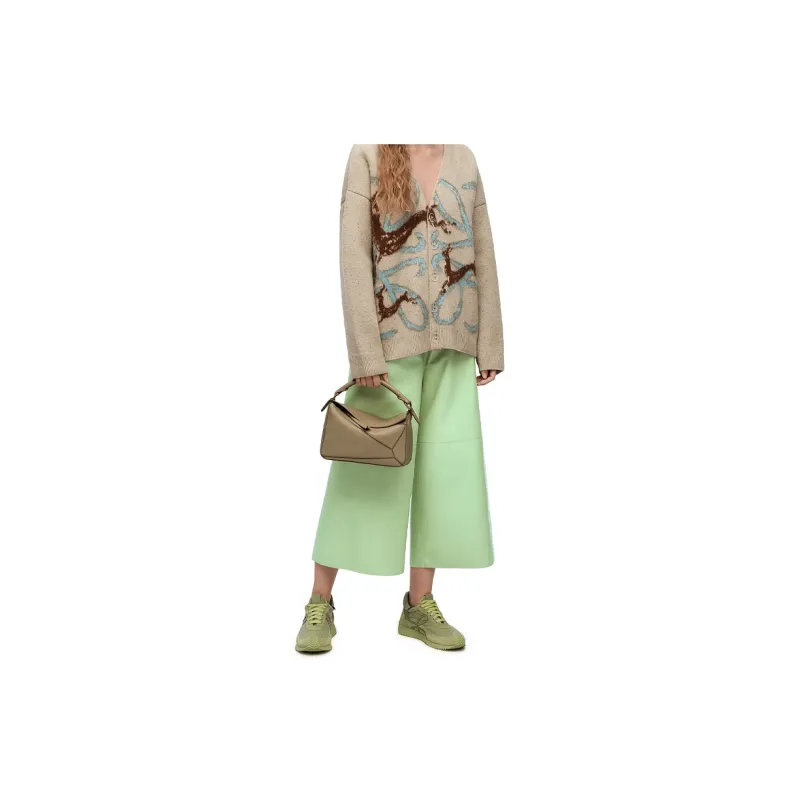 LOEWE Puzzle Bag In Soft Grained Calfskin Small Artichoke Green-8