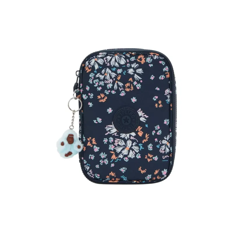 Kipling Recycled Polyester Makeup Bag Women's Blue White-0