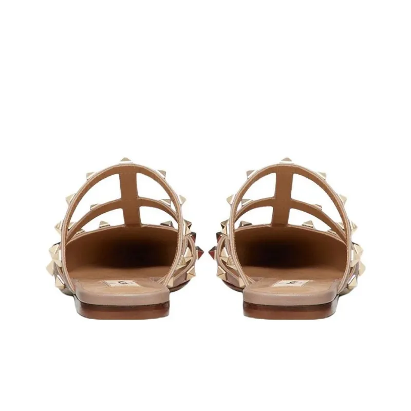 Valentino Garavani Rockstud Patent Leather Mules-4
