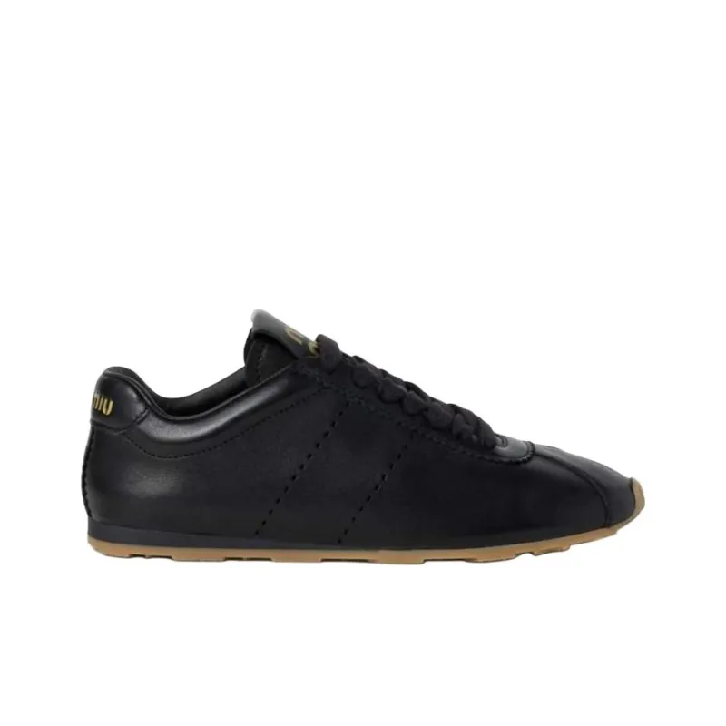 MIU MIU Plume Low Top Casual Shoes Women's Black-1