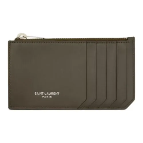 SAINT LAURENT PARIS Calfskin Card Holder Men's Light Musk