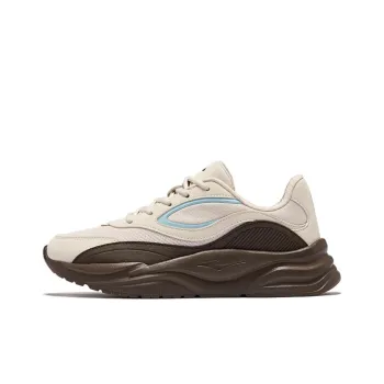 Erke Manxin Anti-Slip Wear-Resistant Low-Top Casual Shoes Women's Beige Brown