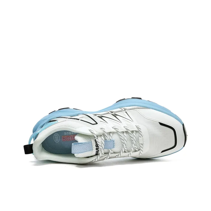 Warrior Anti Slip And Wear Resistant Breathable Low Top Casual Shoes Unisex White Black Blue-4