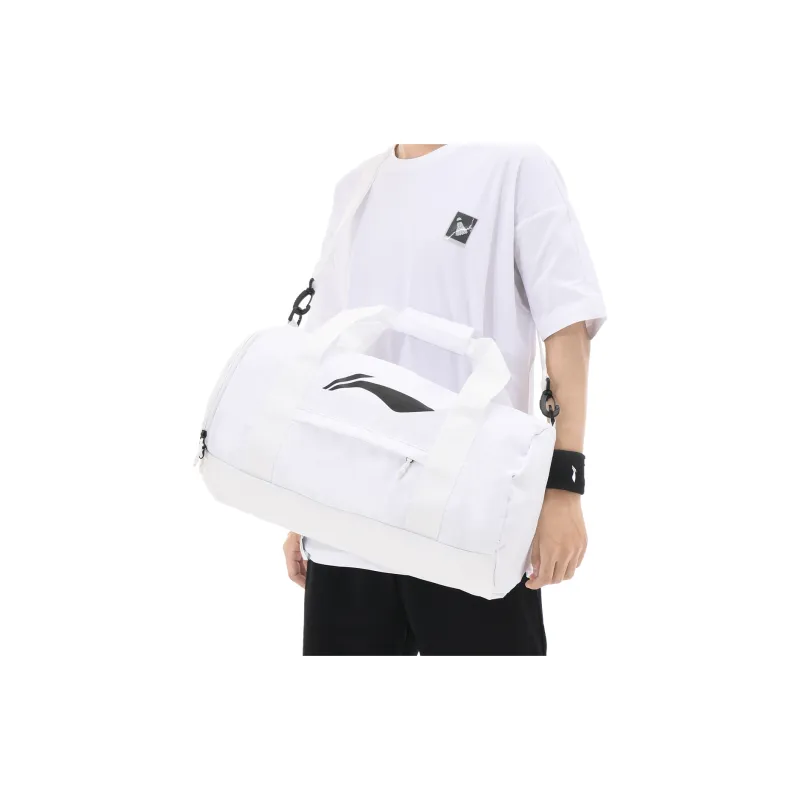 LiNing Badminton Series Polyester Training Bag Gym Bag Unisex White-5