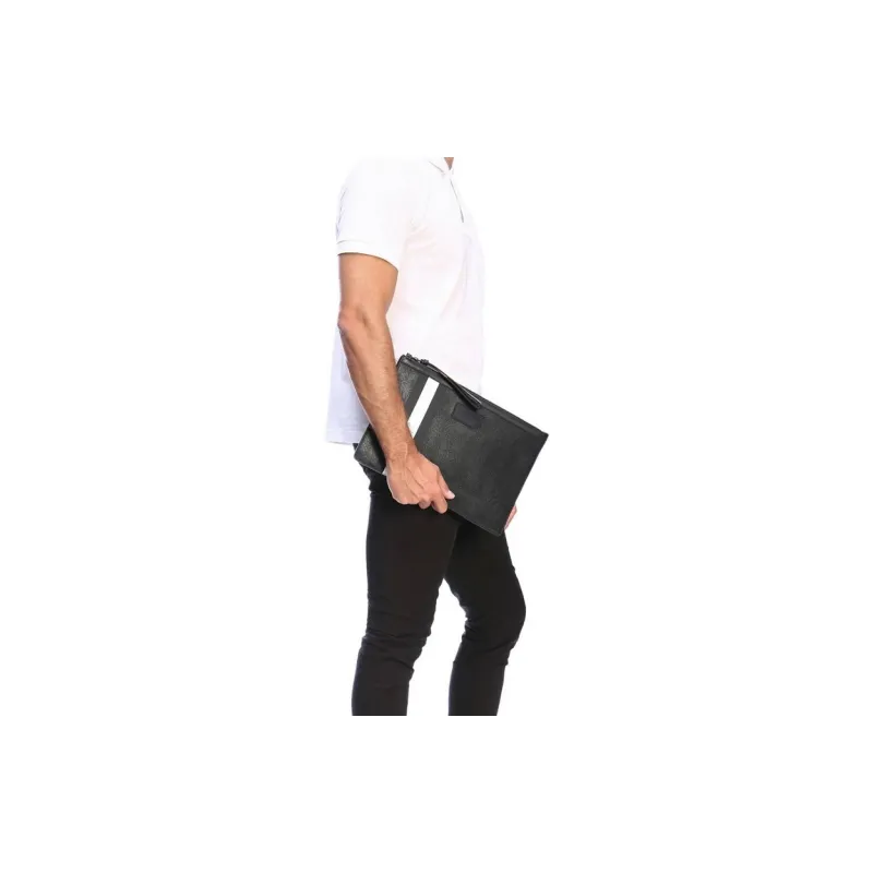 BALLY PVC Clutch Regular Men's Black-4
