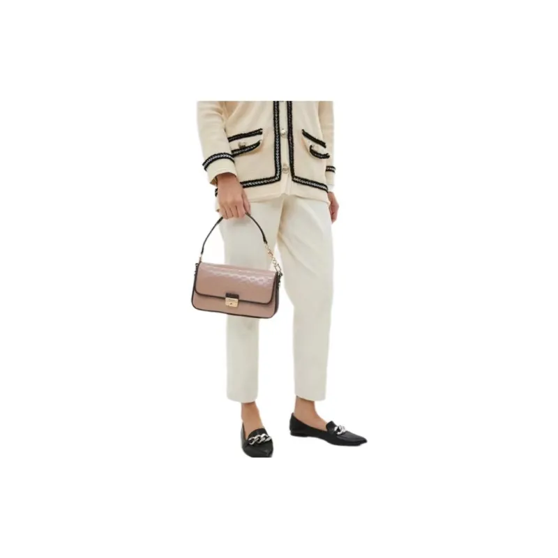 MICHAEL KORS Bradshaw Patent Leather Crossbody Bag Trumpets Women's Pink-7