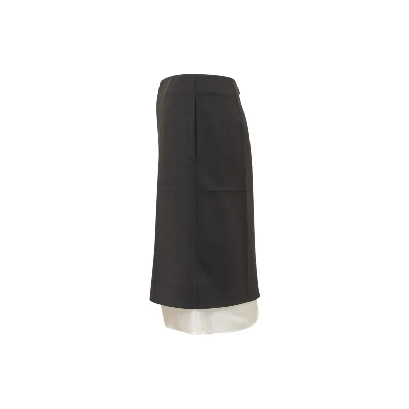 PETER DO Contrasting border Zip up Skirt-2
