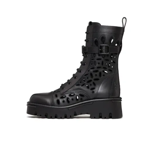 Valentino Women's Atelier 08 Combat Boot 'San Gallo - Black'