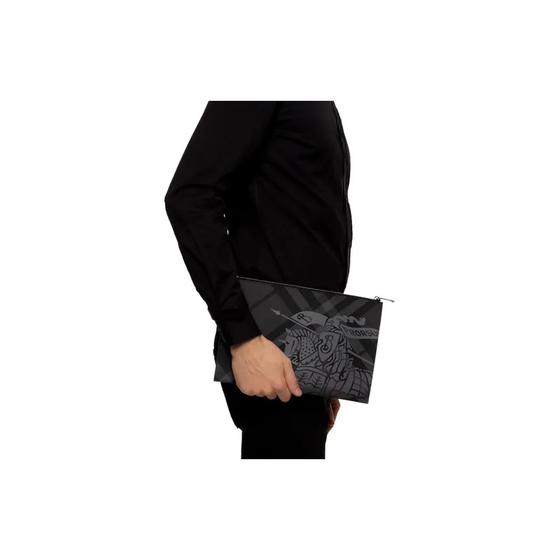 Burberry Envelope Bag Clutches Men's Gray-5