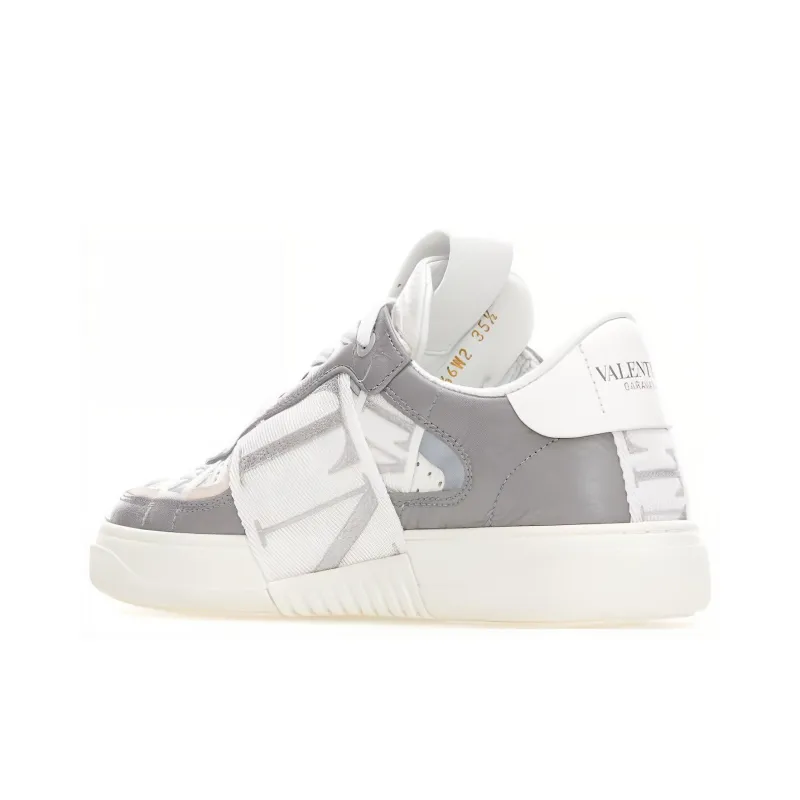 Valentino Low Top Stylish Skateboarding Shoes Women's White Gray-2