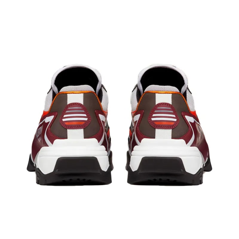 Valentino Climbers Anti Slip Wear Resistant Low Top Casual Shoes Men's Gray Red-4