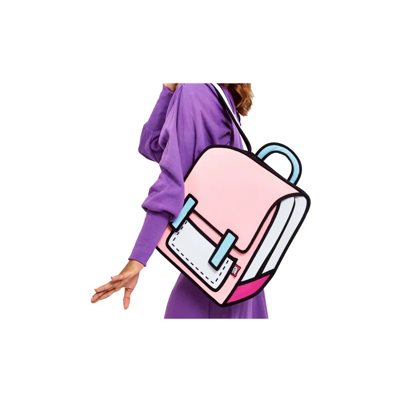 JumpFromPaper Polyester Universe Backpack Large Size Unisex Neon Pink-5