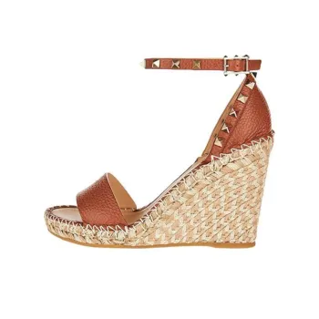 Valentino Rockstud Strap Sandals Women's Tan
