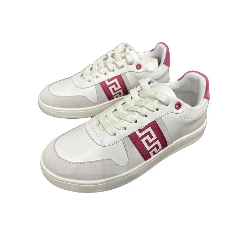 VERSACE Women's La Greca Sneaker 'White Pink'-2