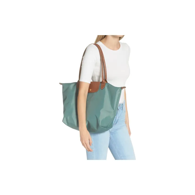LONGCHAMP Le Pliage Polyamide Canvas Dumpling Bag Handbag Shoulder Bag Large Size Women's Sage Green-4