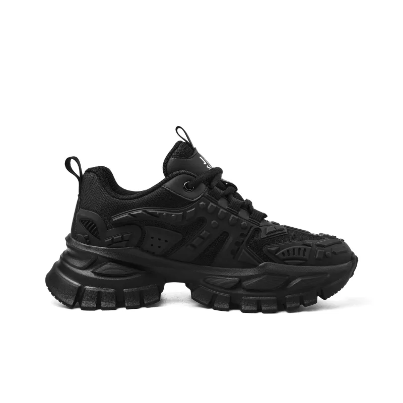 JEEP SPIRIT Chunky Sneakers Men Low Top Graphite Black-1